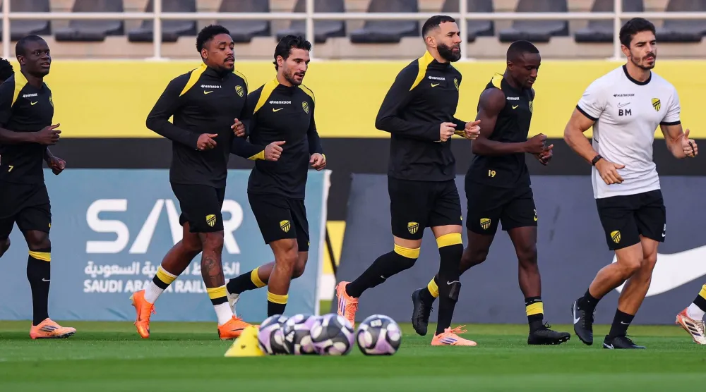 من استعدادات الاتحاد الأخيرة تأهباً لملاقاة التعاون السبت (موقع النادي)