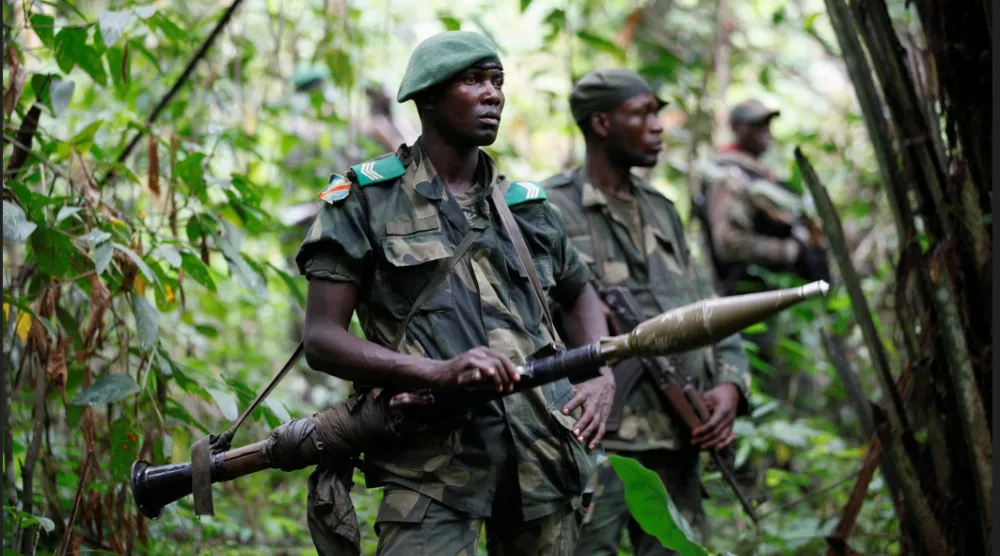 دورية سابقة لعناصر من جيش الكونغو الديمقراطية (رويترز)