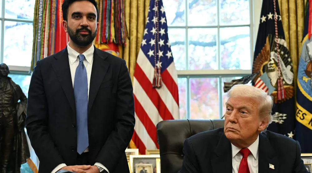 الرئيس الأميركي دونالد ترمب ورئيس بلدية نيويورك المنتخب زهران ممداني (أ.ف.ب)