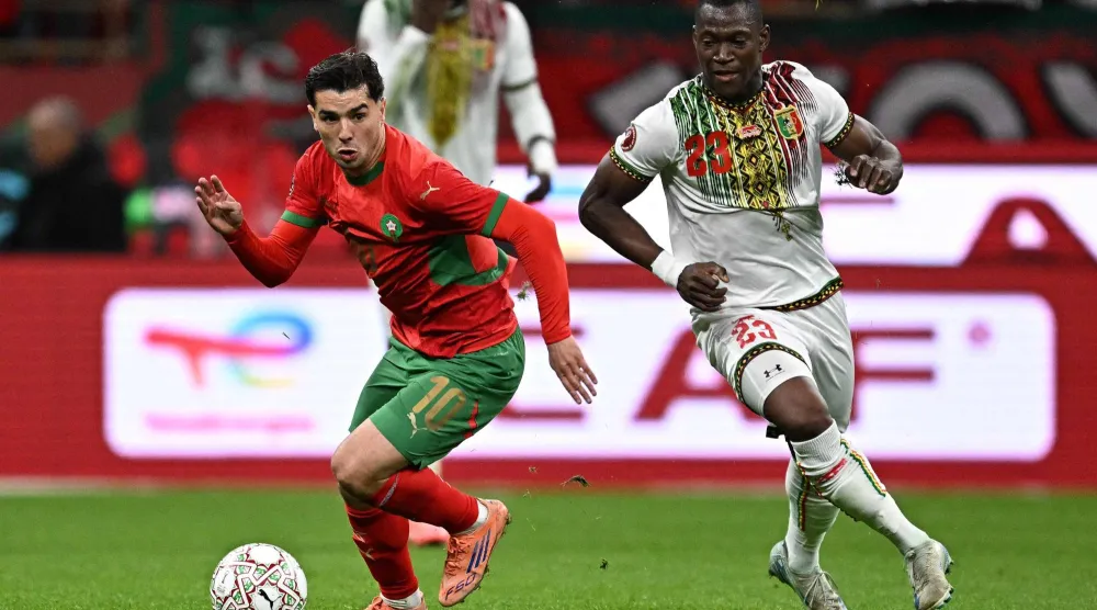 يعتبر المهاجم والجناح إبراهيم  دياز بمثابة بيضة القبان في صفوف منتخب المغرب (أ.ف.ب)