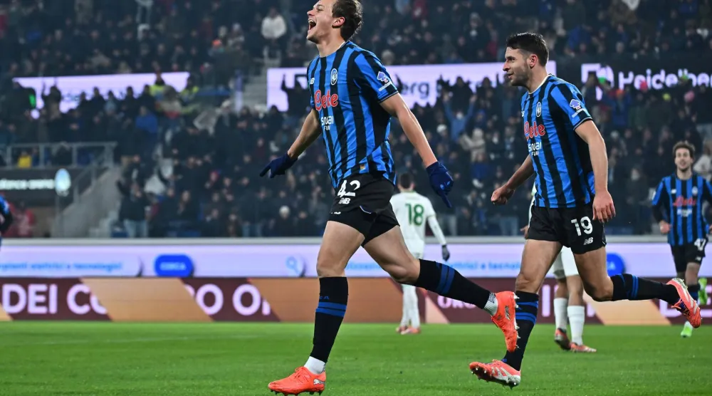 سكالفيني سجل هدف الفوز لأتالانتا (إ.ب.أ)