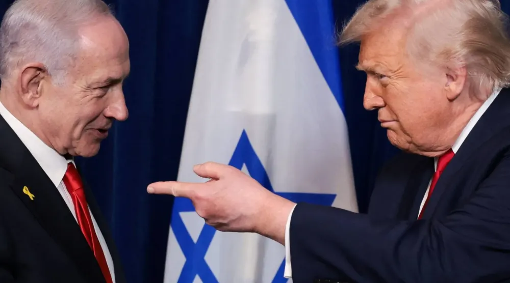 ABD Başkanı Donald Trump ve İsrail Başbakanı Binyamin Netanyahu, geçen salı günü Florida, Palm Beach'te gerçekleştirdikleri beşinci görüşmeleri kapsamında ortak basın toplantısı düzenlediler (Arşiv-Reuters)