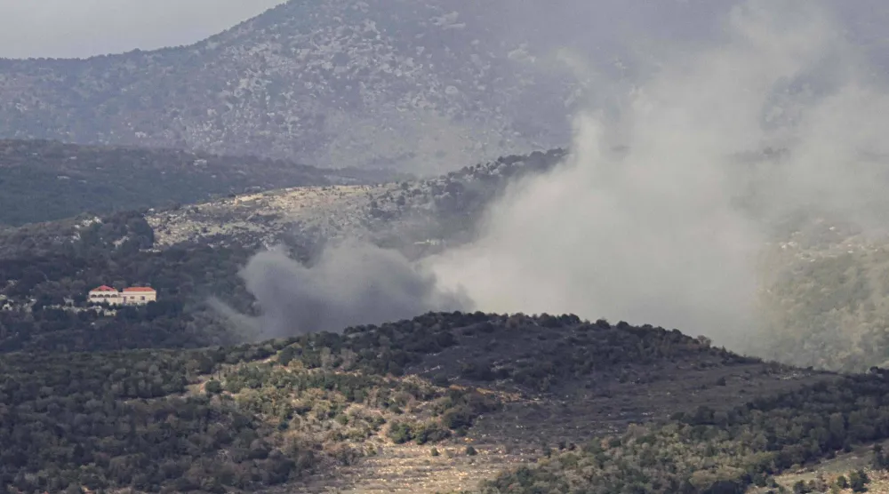 Smoke billows after Israeli warplanes targeted the Rihan Heights in the southern Lebanese district of Jezzine, on January 2, 2026. (AFP) 