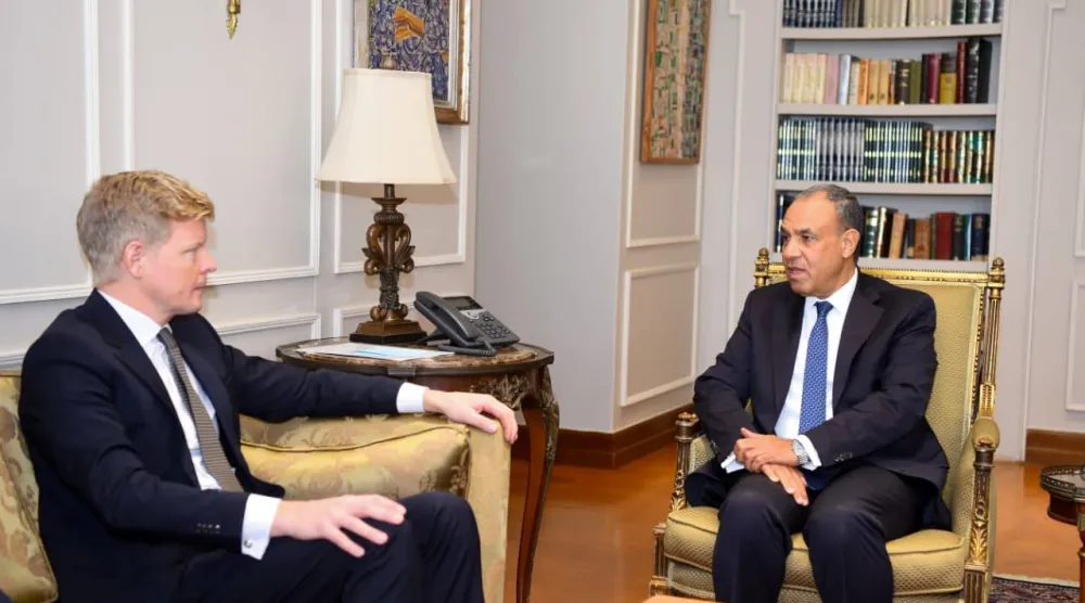 وزير الخارجية المصري بدر عبد العاطي يلتقي مبعوث الأمم المتحدة إلى اليمن هانس غروندبرغ الثلاثاء في القاهرة (الخارجية المصرية)