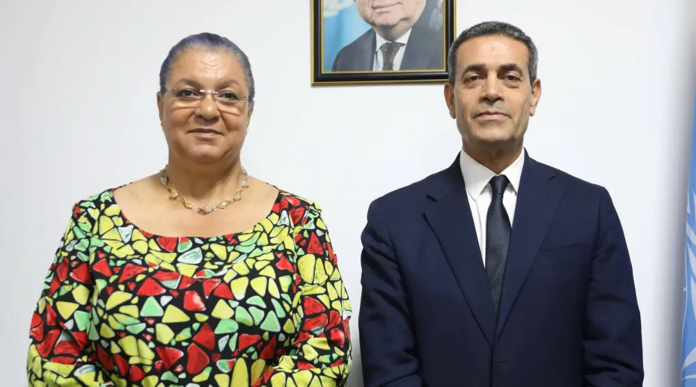 لقاء سابق للسايح مع رئيسة البعثة الأممية (البعثة)