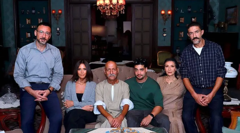 أبطال «قسمة العدل» في لقطة من المسلسل (الشركة المنتجة)