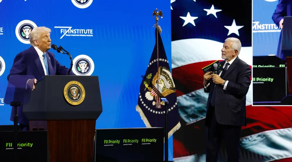 خلال مشاركة ترمب في نسخة قمة «أولوية ميامي» العام الماضي (مبادرة مستقبل الاستثمار)