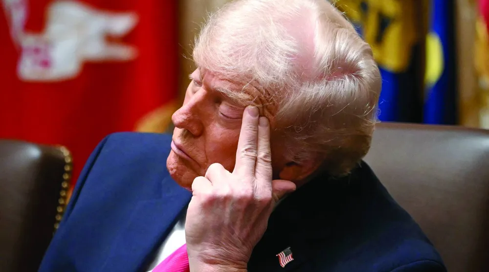 ترمب في اجتماع مجلس الوزراء بالبيت الأبيض (أرشيفية - أ.ف.ب)