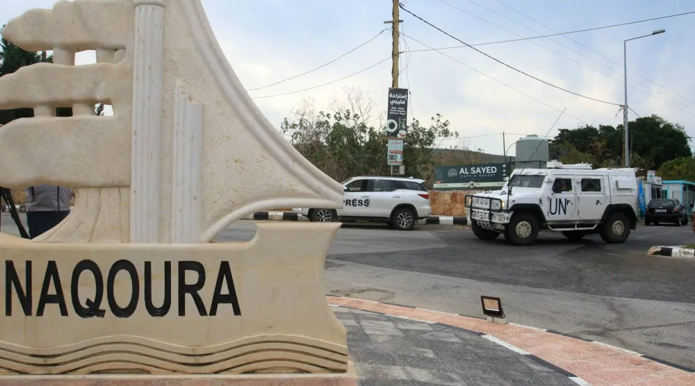 آليات لقوة «اليونيفيل» في الناقورة في جنوب غربي لبنان (أ.ف.ب)