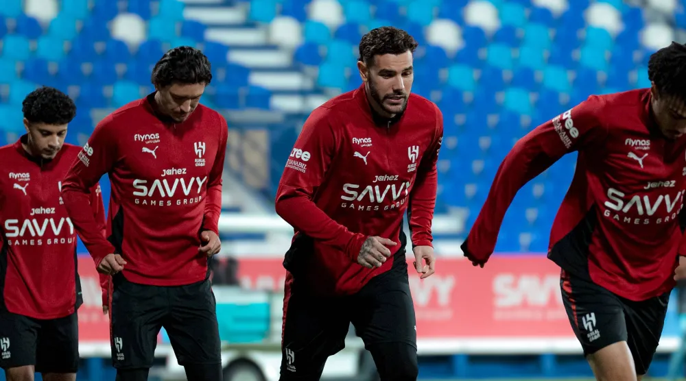 لاعبو الهلال خلال تدريباتهم الأخيرة (موقع النادي)