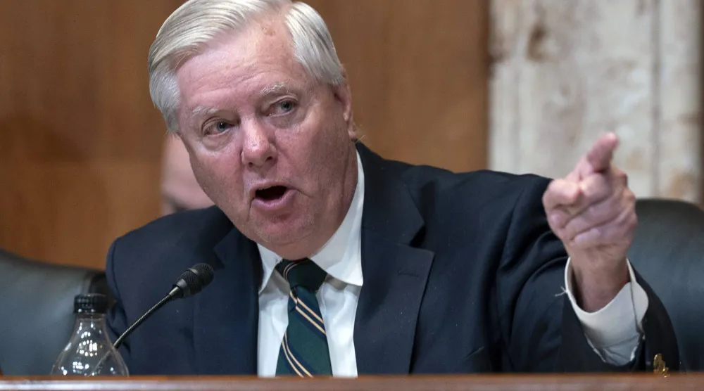 السيناتور الجمهوري ليندسي غراهام في واشنطن (أ.ب)