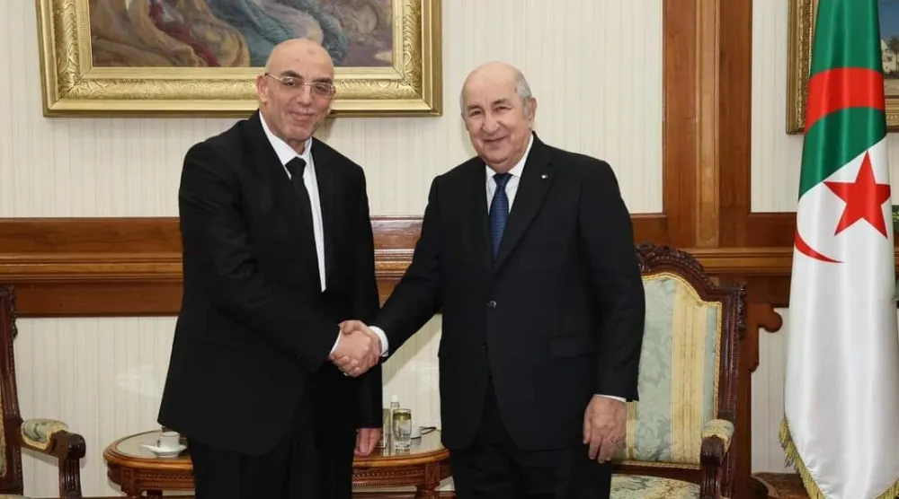 الرئيس تبون مستقبلاً رئيس «حمس» في فبراير 2024 (الرئاسة)