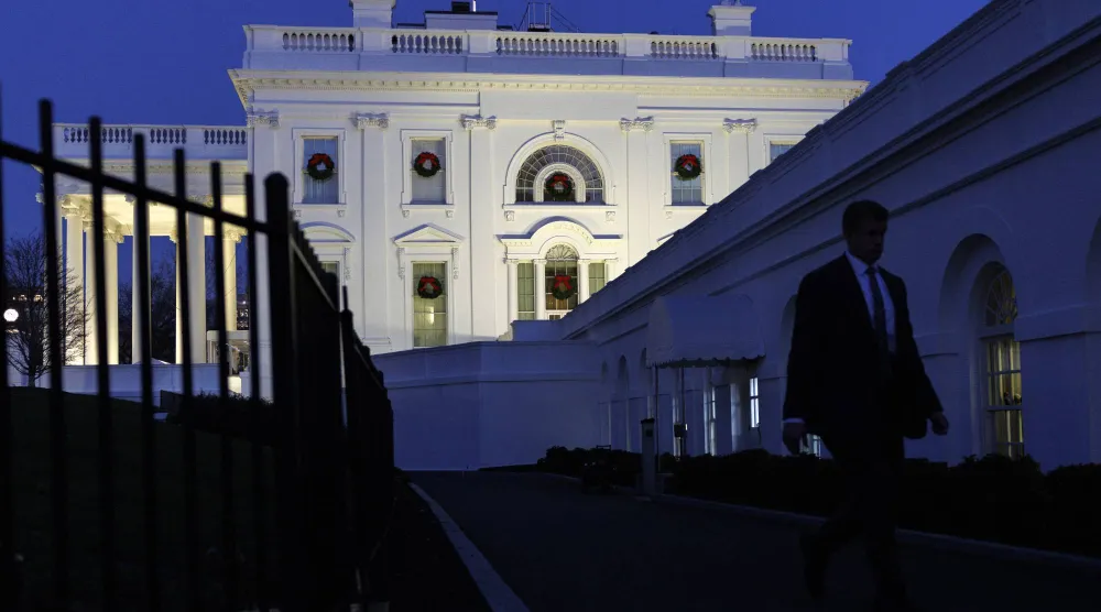 لقطة تُظهر البيت الأبيض في واشنطن العاصمة (إ.ب.أ)