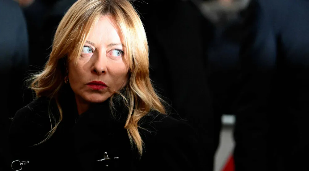 رئيسة وزراء إيطاليا جورجيا ميلوني في روما (أ.ف.ب)