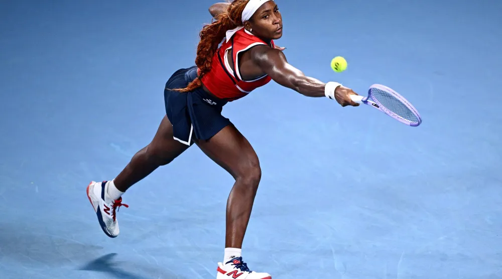 Coco Gauff of USA in action during her USA vs Poland semi-finals match against Iga Swiatek of Poland in the United Cup tennis tournament in Sydney, Australia, 10 January 2026. EPA/DAN HIMBRECHTS