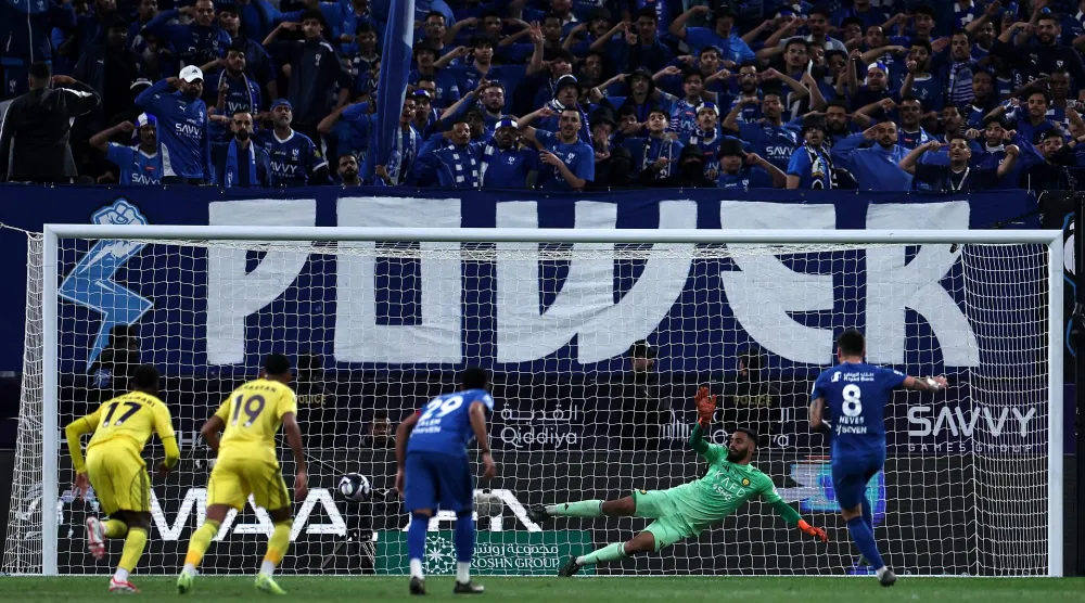 جميع ركلات الجزاء في ديربي الرياض تم تسجيلها (رويترز) 