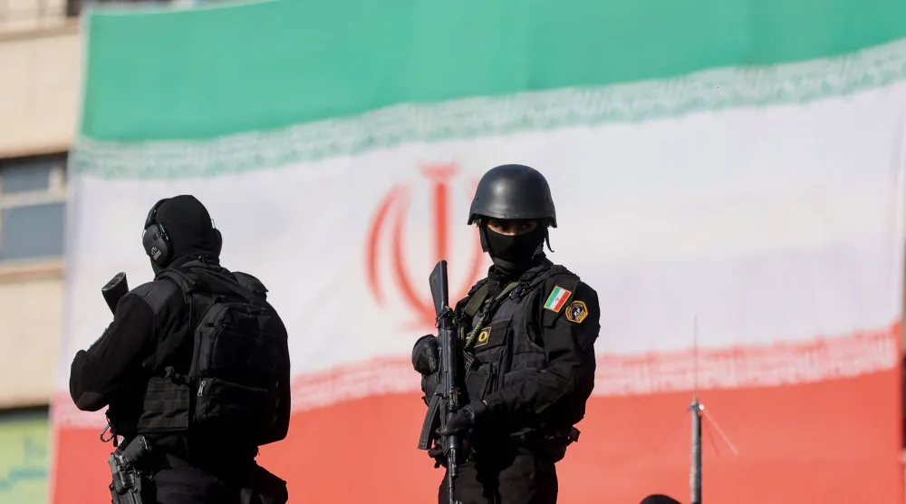 Members of the Iranian police attend a pro-government rally in Tehran, Iran, January 12, 2026. Stringer/WANA (West Asia News Agency) via Reuters