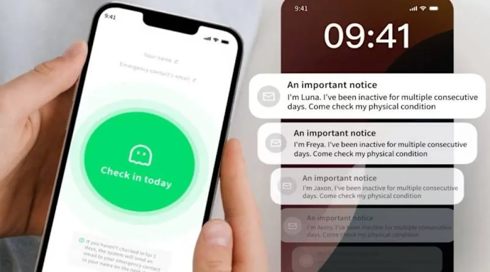 صورة للتطبيق نشرتها شركة «مون سكيب تكنولوجيز» المطورة له