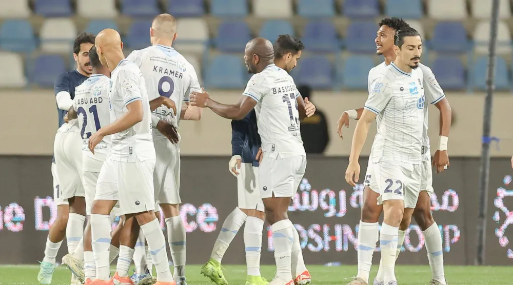 نجح «الأخدود» في العودة لدائرة الانتصارات بعد 6 مباريات (تصوير: عدنان مهدلي)