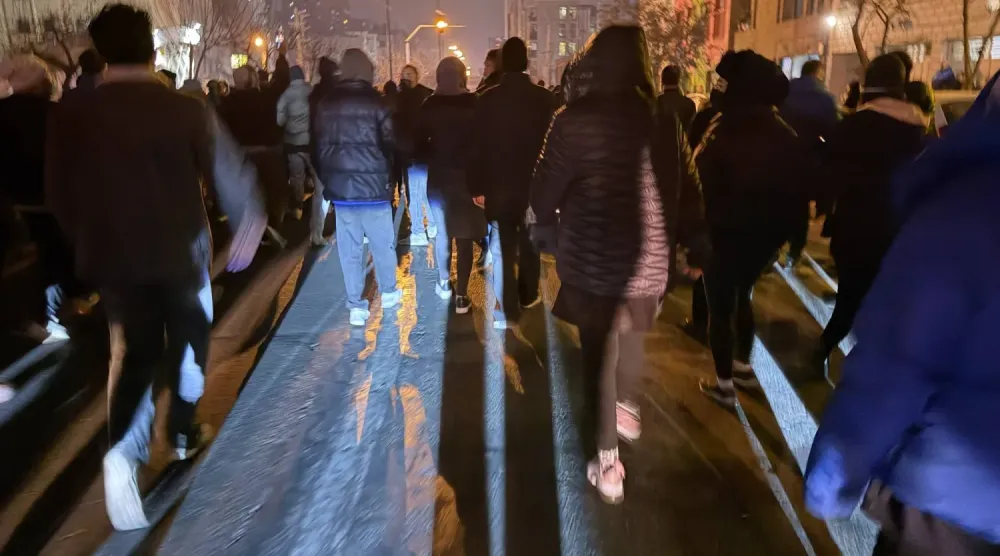 8 Ocak 2026 Perşembe günü Tahran'da düzenlenen protestolardan (AP)