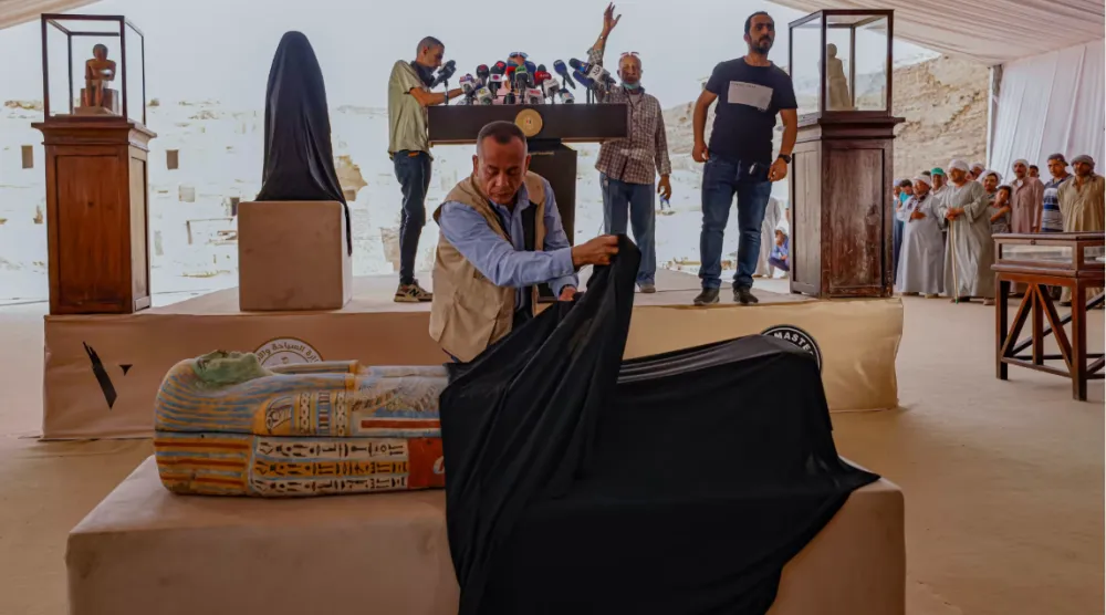  البعثات الأثرية المصرية اكتشفت العديد من الآثار بسقارة (وزارة السياحة والآثار)