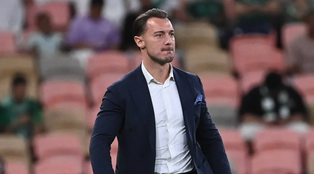  الألماني ماتياس يايسله، مدرب الأهلي (تصوير: علي خمج) 