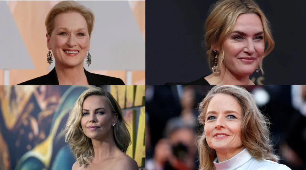 مجموعة من نجمات هوليوود الرافضات للتجميل (رويترز)