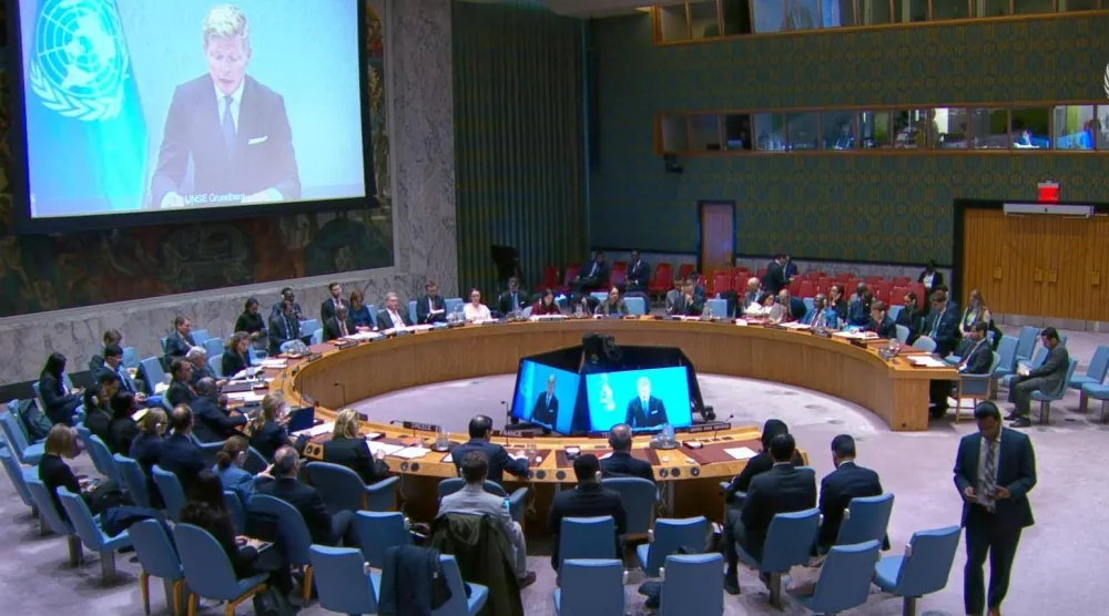 غروندبرغ يقدم عبر الفيديو إحاطته أمام مجلس الأمن حول اليمن (الأمم المتحدة)