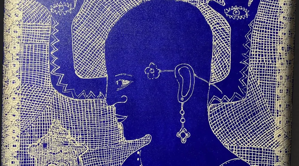 ملامح من البدائية والتراث في لوحاته (إدارة الغاليري)