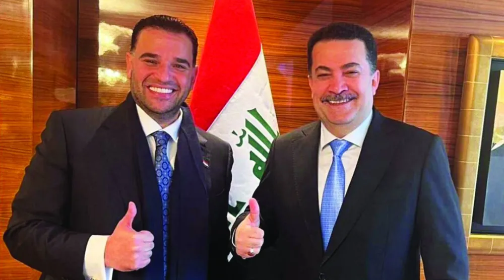 أرشيفية تجمع رئيس الوزراء العراقي محمد شياع السوداني والمبعوث الأميركي مارك سافايا (وكالة الأنباء العراقية)