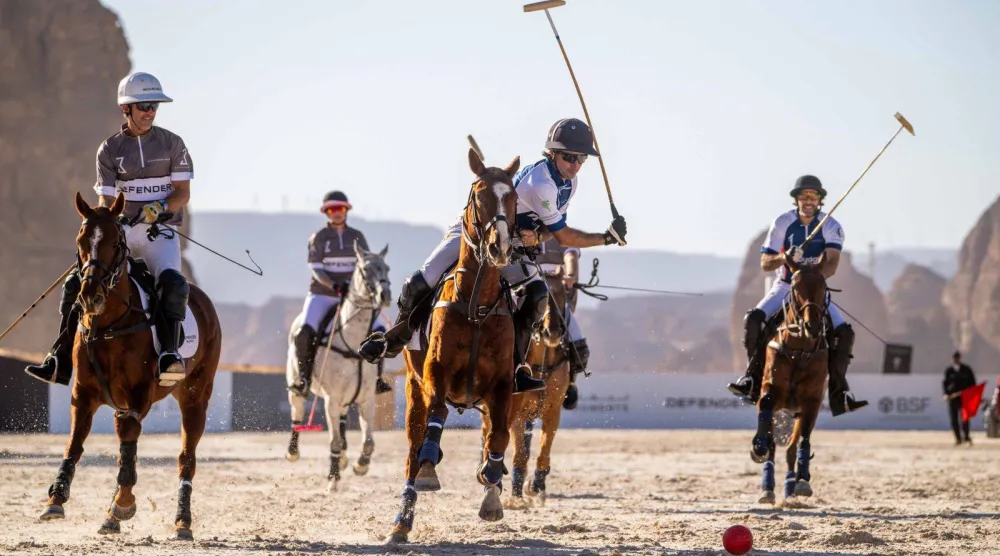 من منافسات بطولة بولو الصحراء في العلا (الشرق الأوسط)