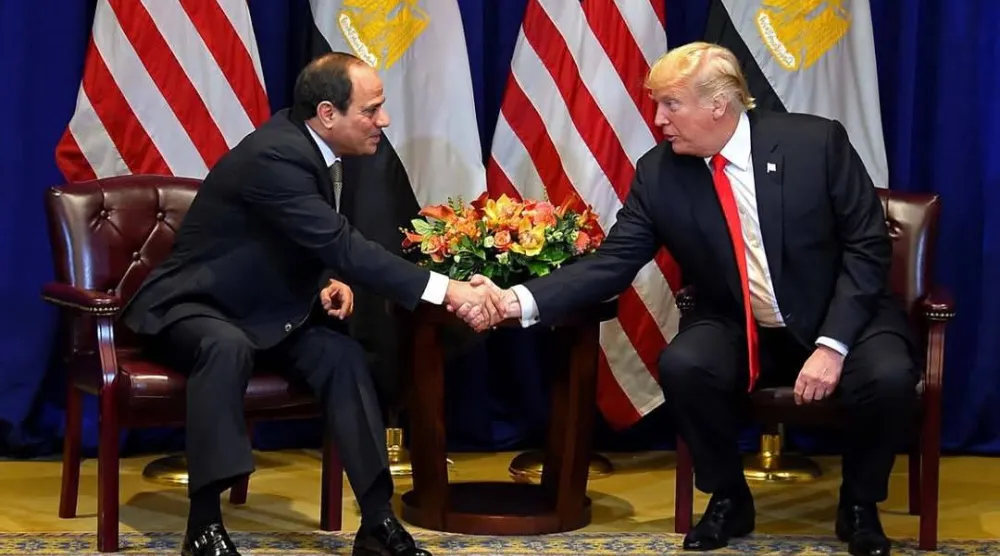 دونالد ترمب خلال لقاء عبد الفتاح السيسي على هامش «الدورة الـ73 للجمعية العامة للأمم المتحدة» في سبتمبر 2018 (أرشيفية - الرئاسة المصرية)