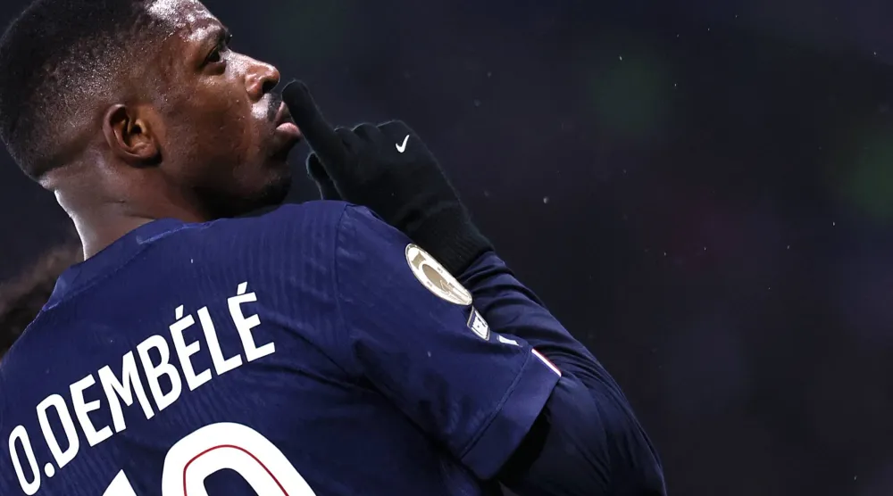 عثمان ديمبيلي يواصل التوهج بقميص سان جيرمان (أ.ف.ب)