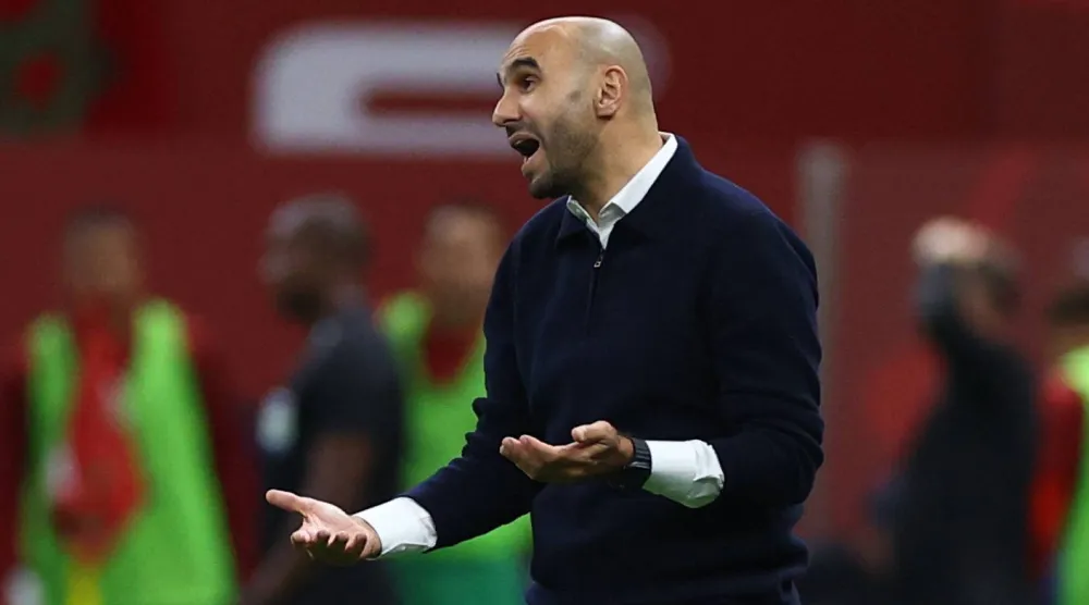 وليد الركراكي مدرب المغرب (رويترز)