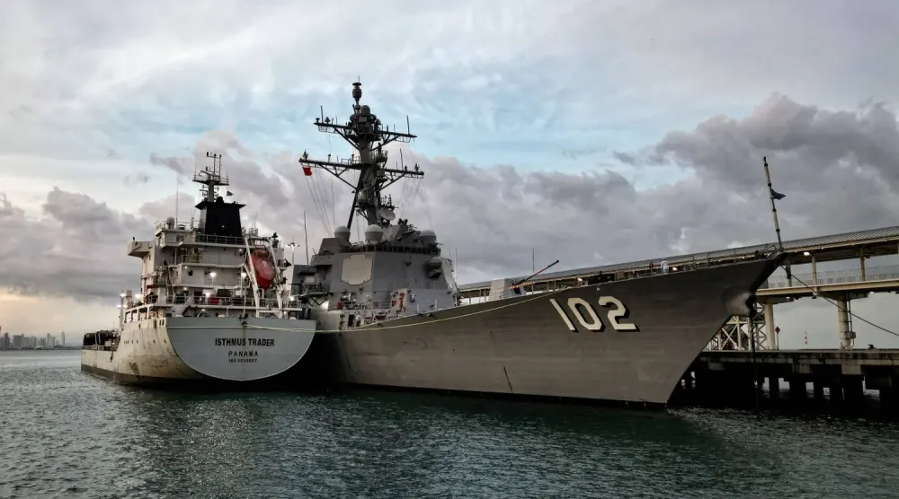 Panama'da bir ABD Donanması savaş gemisi (Arşiv- AFP)