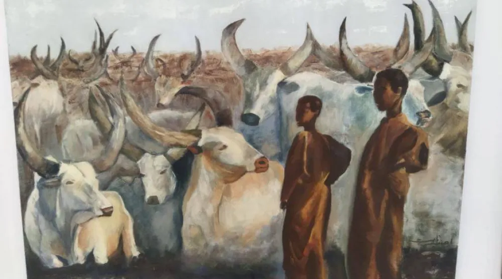 لوحات مستوحاة من «صندوق الدنيا» والحكايات الشعبية (الشرق الأوسط)