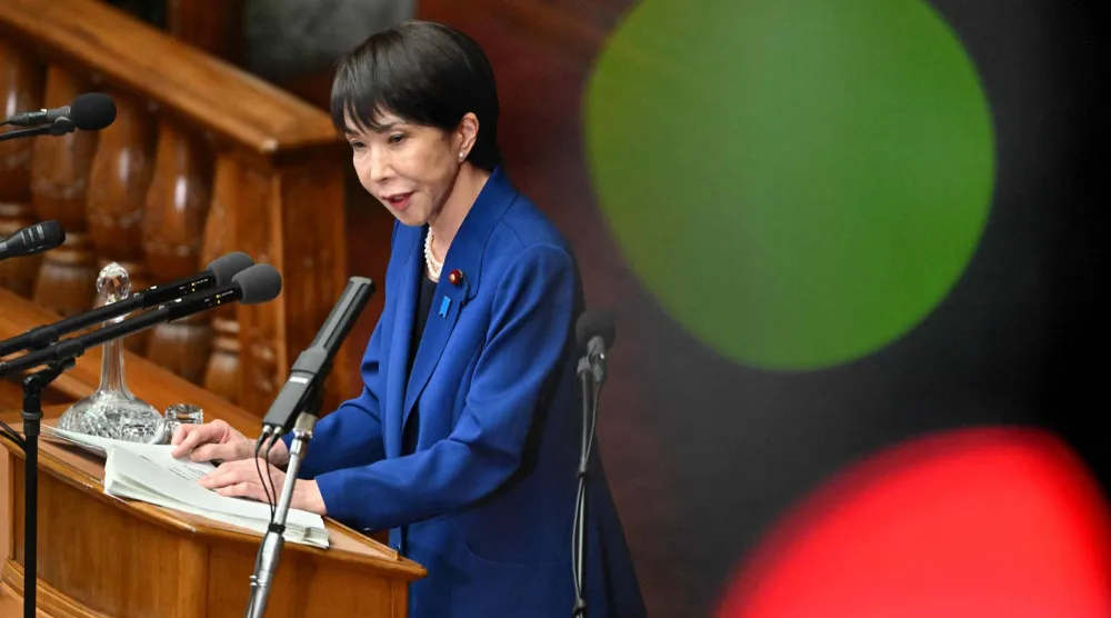 رئيسة وزراء اليابان ساناي تاكايتشي (أ.ف.ب)