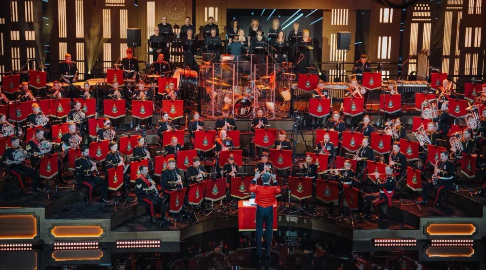 جانب من العرض الموسيقي «A Night of Honour & Heroes» (موسم الرياض)