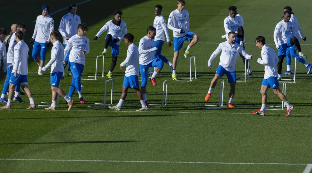 من حصص ريال مدريد التدريبية الأخيرة (إ.ب.أ)