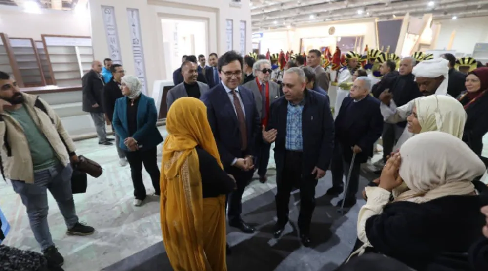 جانب من تجهيزات افتتاح الدورة الـ57 لمعرض القاهرة الدولي للكتاب (صفحة المعرض على «فيسبوك»)