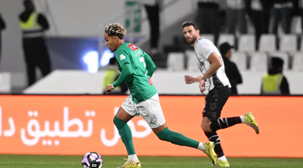 جانب من مواجهة الشباب والنجمة (تصوير: عبد الرحمن السالم)