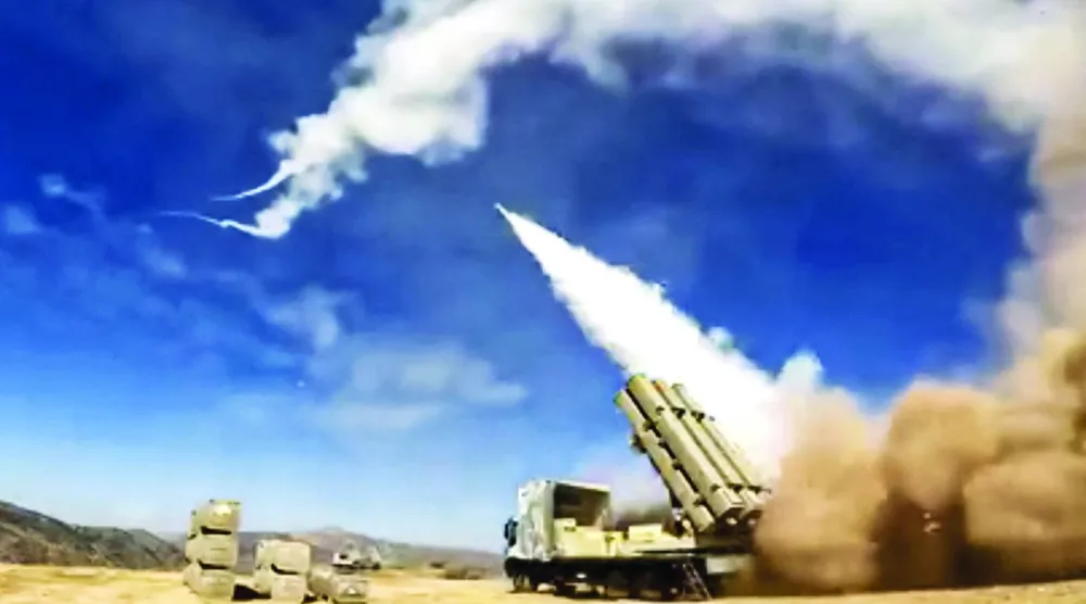 صورة وزعتها وكالة «فارس» التابعة لـ«الحرس الثوري» لإطلاق صاروخ إيراني باتجاه كردستان في سبتمبر 2022 (أ.ف.ب)