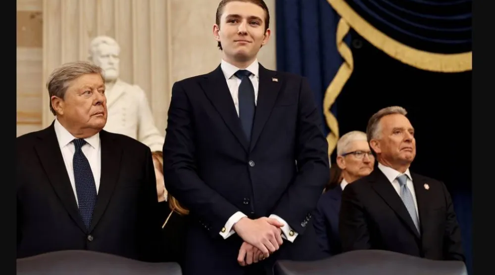 بارون نجل الرئيس الأميركي دونالد ترمب (رويترز)