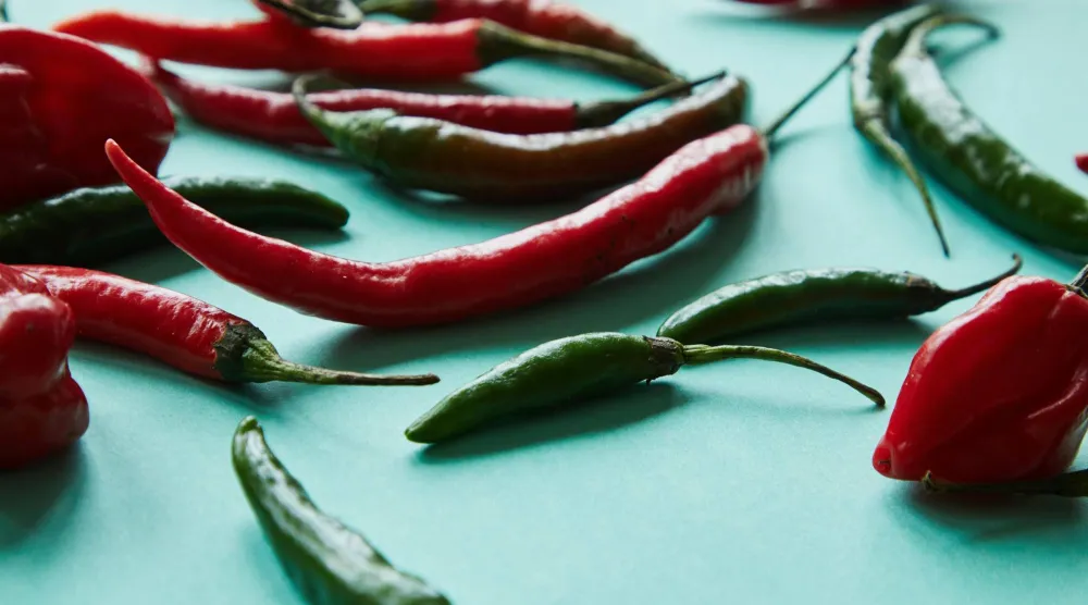 الفلفل الحار يضم مادة فعّالة تُعرف باسم الكابسيسين وهي المسؤولة عن الطعم الحار (بيكسلز)