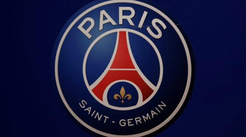 Soccer Football - Ligue 1 - Paris St Germain Press Conference - Parc des Princes, Paris, France - July 5, 2022 General view as the Paris St Germain emblem is seen ahead of the press conference REUTERS/Benoit Tessier/File Photo 