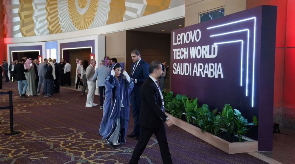 جانب من إحدى الفعاليات لـ«لينوفو» في السعودية (الرياض)
