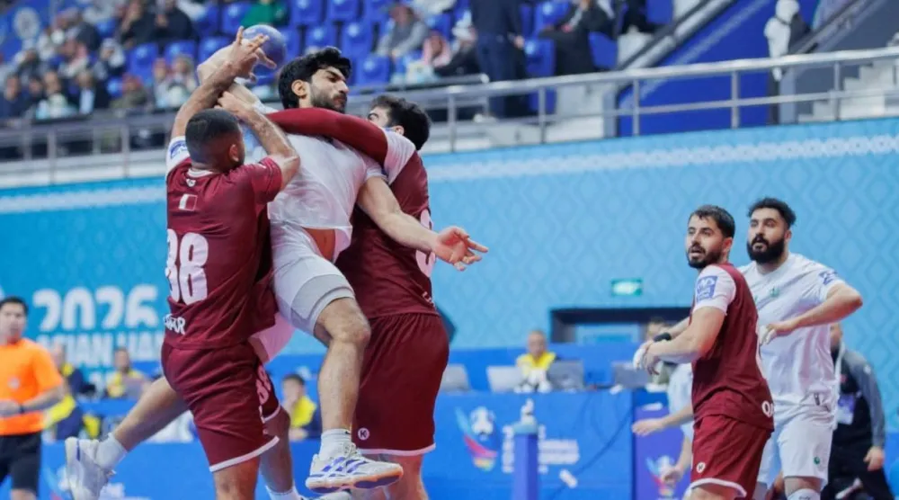من المواجهة التي جمعت السعودية وقطر في البطولة الآسيوية لليد (الاتحاد السعودي لكرة اليد) 