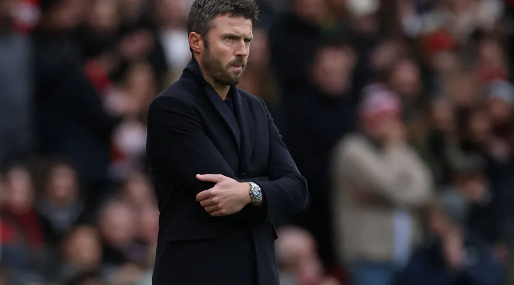 مايكل كاريك المدرب المؤقت لمانشستر يونايتد (رويترز)