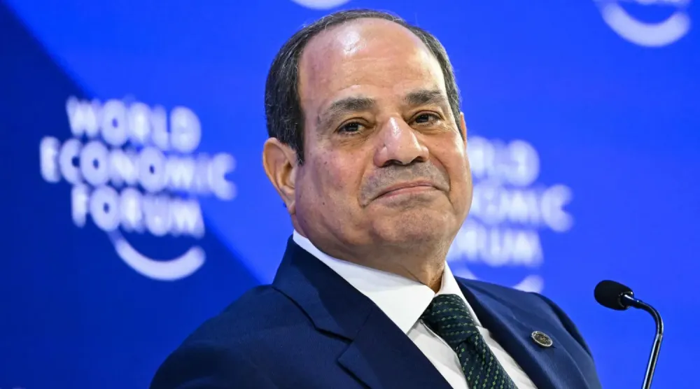 Mısır Cumhurbaşkanı Abdülfettah el-Sisi, Davos'taki Dünya Ekonomik Forumu'nun yıllık toplantısında (Arşiv- AFP)