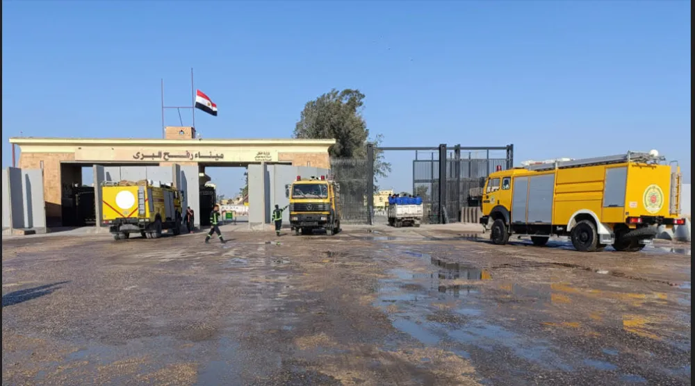 معبر رفح من الجانب المصري (رويترز)